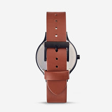 Load image into Gallery viewer, INERTIA - matte black / white face / tan strap