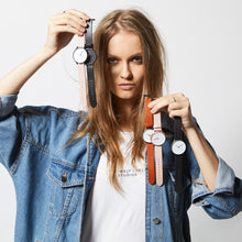 Load image into Gallery viewer, INERTIA - brushed copper / white face / brown strap