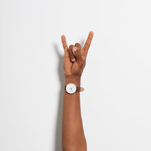 Load image into Gallery viewer, INERTIA - brushed copper / white face / brown strap