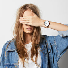 Load image into Gallery viewer, INERTIA - matte black / white face / natural strap