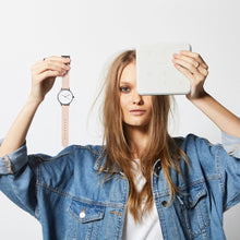 Load image into Gallery viewer, INERTIA - matte black / white face / blush strap