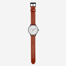 Load image into Gallery viewer, INERTIA - matte black / white face / tan strap
